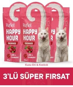 Reflex Happy Hour Calmness - Sakinleşmeyi Destekleyici Kedi Ödül Maması Seti 3x60 gr