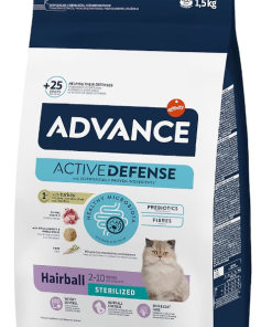Advance Hairball Sterilised Hindili 1.5 kg Kısırlaştırılmış Yetişkin Kedi Maması