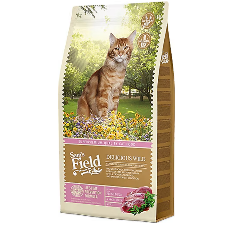 Sam's Field Delicious Wild Ördek Etli 7.5 kg Yetişkin Kedi Maması