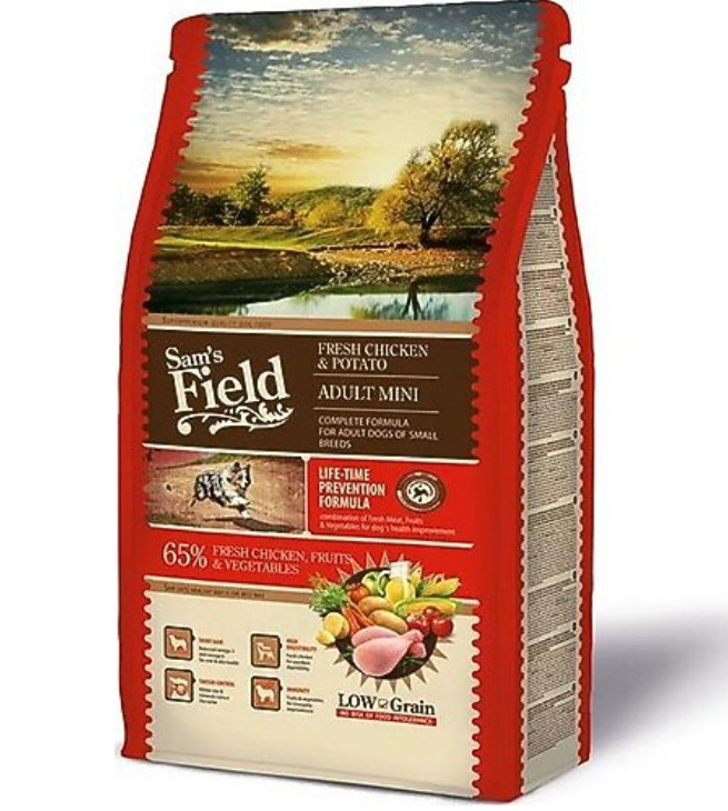 Sam's Field Düşük Tahıllı Tavuklu ve Patatesli Küçük Irk 2.5 kg Yetişkin Köpek Maması
