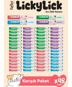 Reflex Plus LickyLick Kedi Sıvı Ödül Maması Karışık Paket 15g x 48 Adet