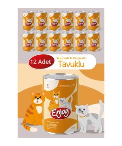 Enjoy Tavuklu Kedi Konservesi 400 gr x 12