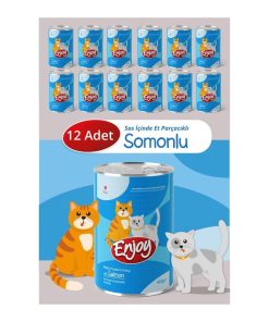 Enjoy Somonlu Kedi Konservesi 400 gr x 12