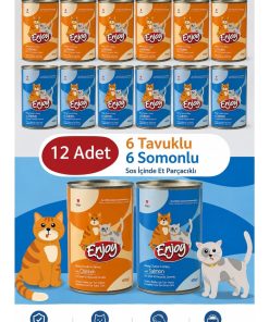 Enjoy Karışık Kedi Konservesi 400 gr x 12